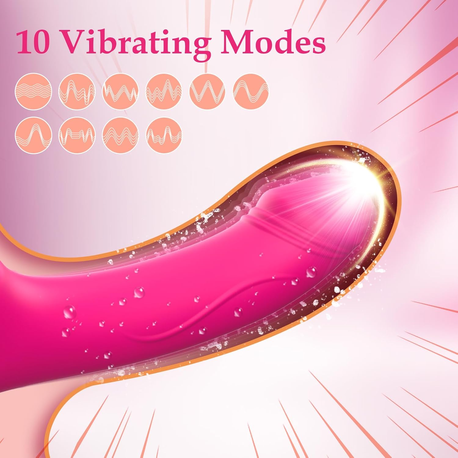 Strapless Strap-On G-Spot Dildo Vibrator for Women, Dreamyslut Anti-Slip Remote Control Realistic Double-Ended Dildo Vibrating Butt Plug with 10 Modes, Adult Sex Toys, Lesbian, Couple, Rose Toy image number 2