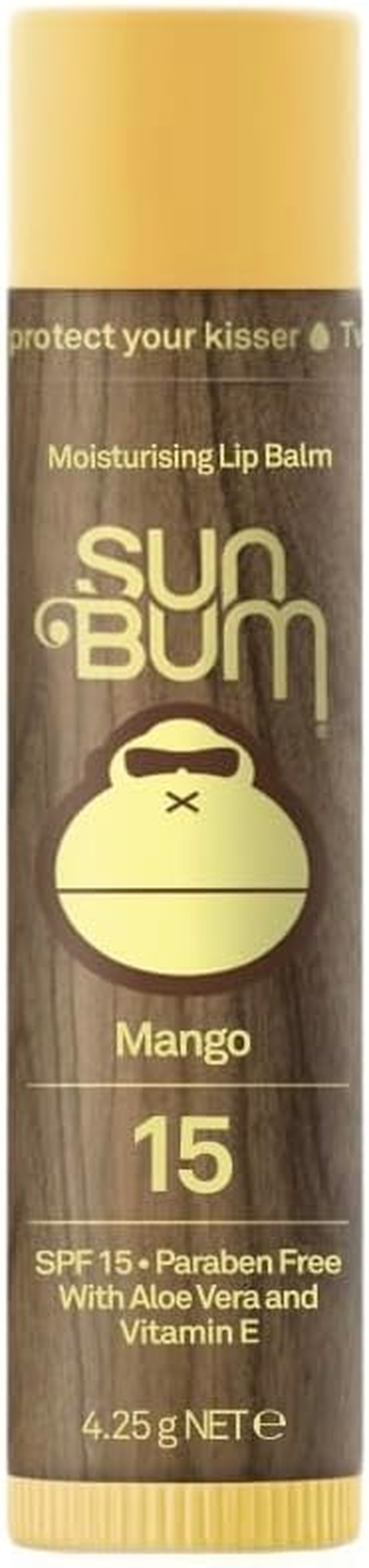 Sun Bum SPF 15 Sunscreen Lip Balm - Mango - Broad Spectrum UVA/UVB Lip Protection - Moisturizing with Aloe & Vitamin E - Vegan & Cruelty Free - 4.25G image number 1