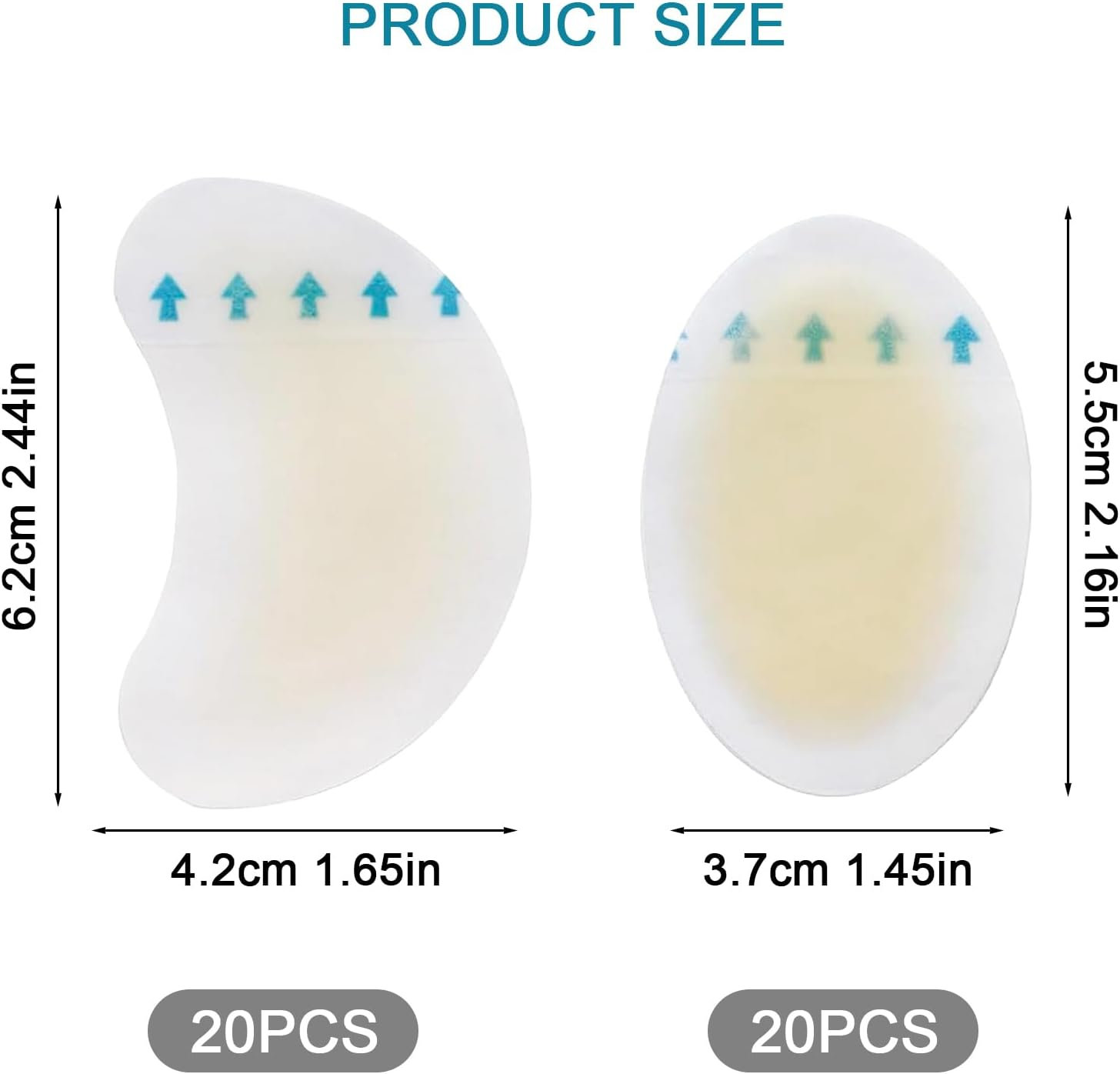 40Pcs Blister Plasters - Hydrocolloid Heel Protectors for Anti-Friction & Shoe Rubbing Prevention | Waterproof Cushioning Pads for All-Day Comfort (Back of Foot Focus) image number 4