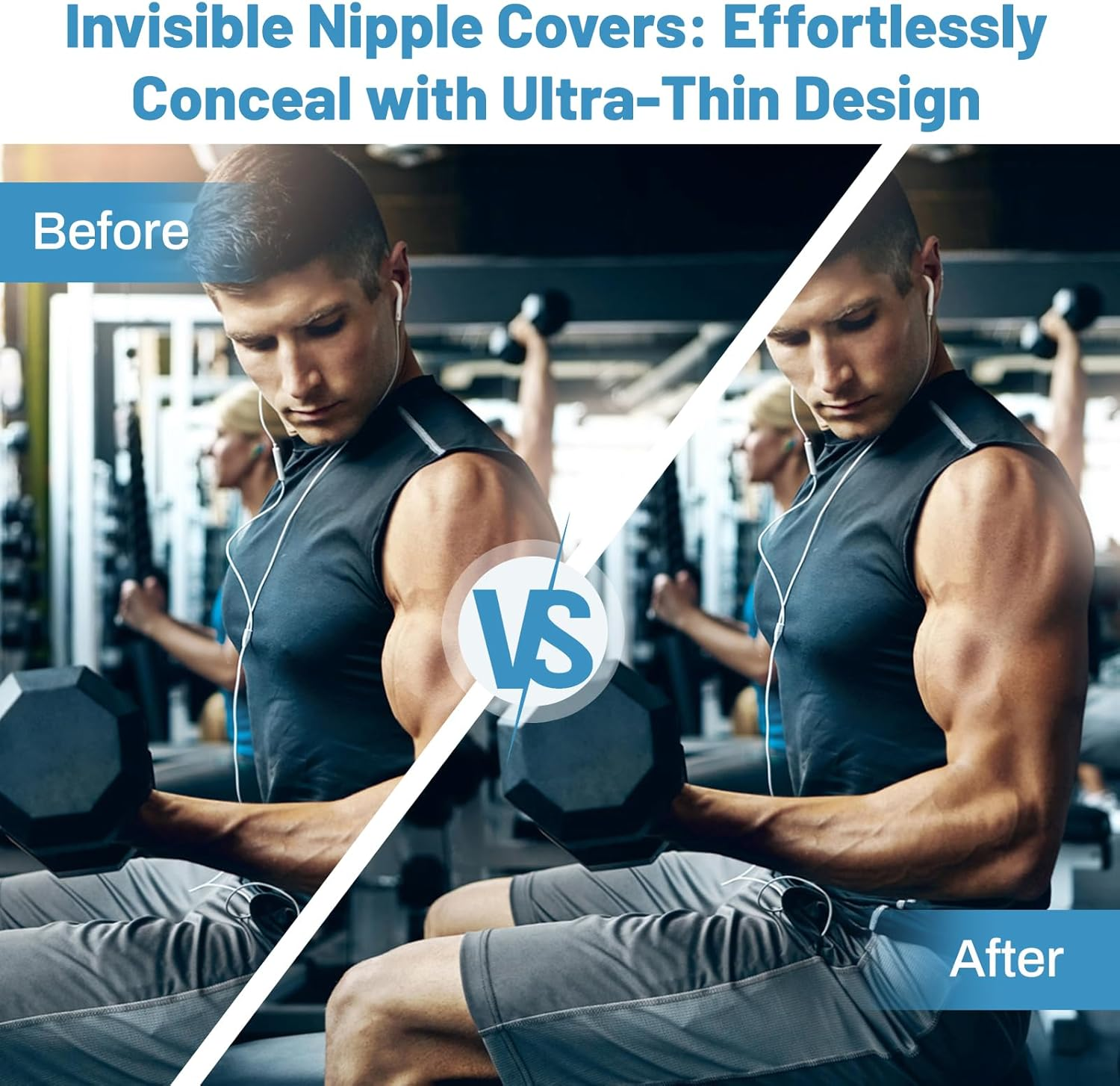 Men'S Nipple Covers 100Pcs (50 Pairs) | Ultra-Thin Anti-Chafing for Running, Marathon & Gym | Strong Adhesive, Invisible Underwear | No Rubbing, Easy to Remove image number 2