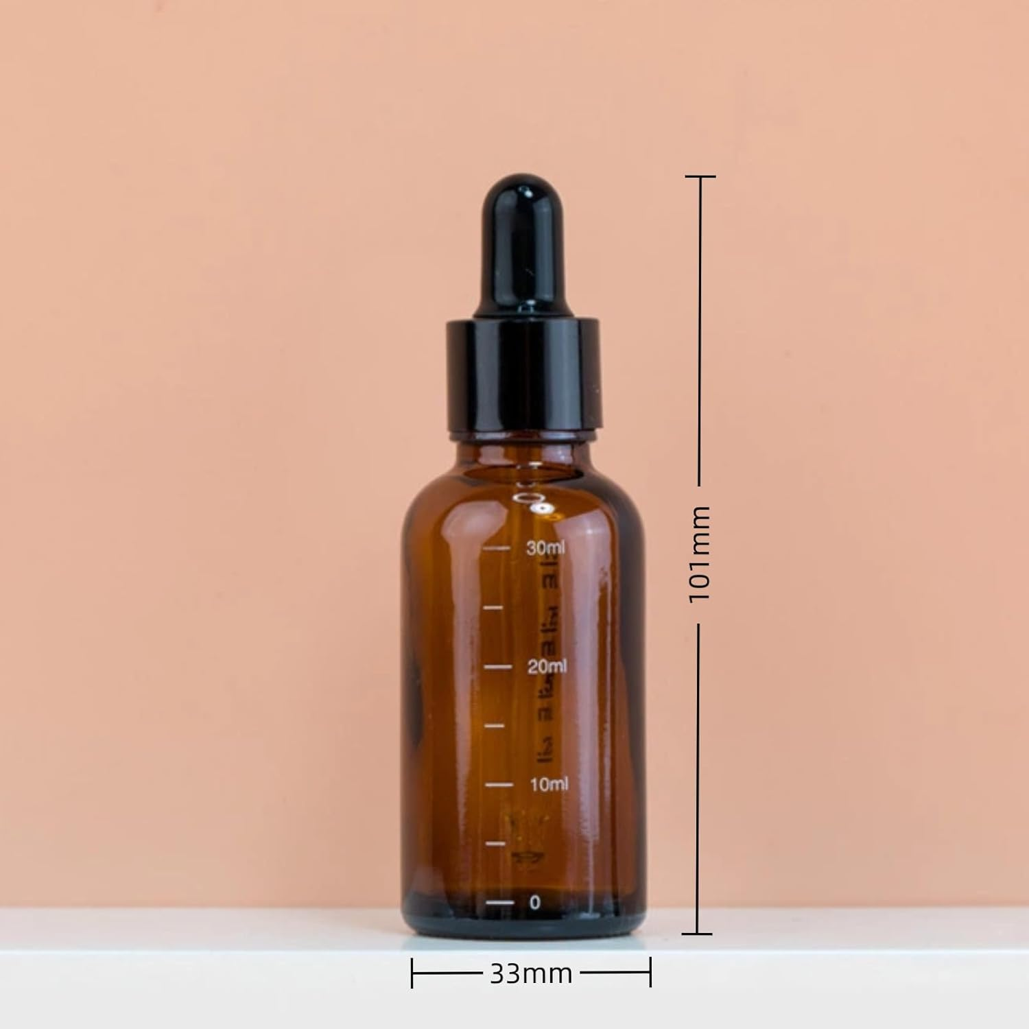 10 Pack 30Ml Amber Glass Dropper Bottles with Measured Eye Dropper - Refillable Empty Tincture Bottles for Essential Oils, Perfume Oils, Aromatherapy and Travel Use image number 3