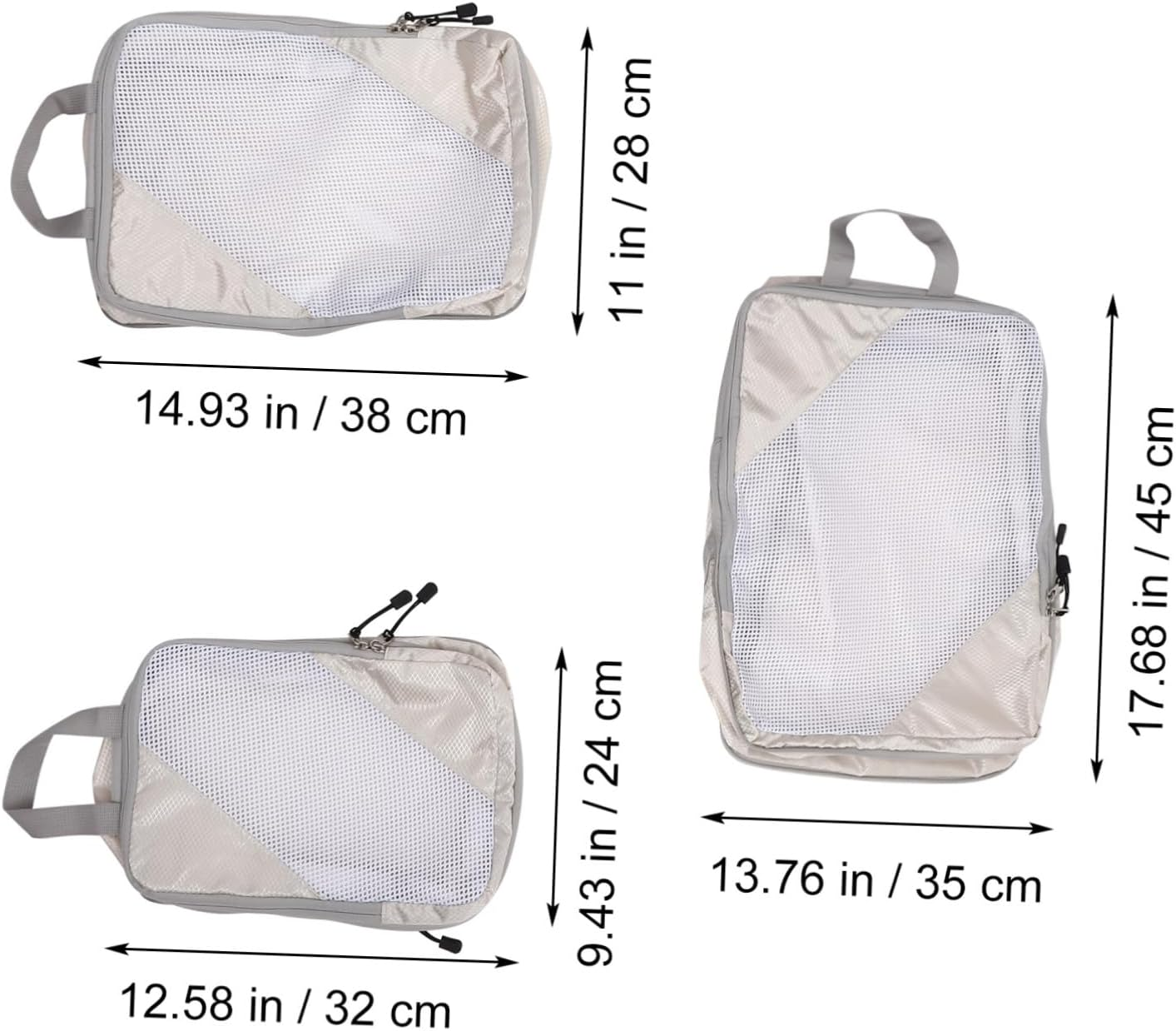 Healvian 6Pcs Organiser Suitcase Cubes Compression Packing Cubes Travel Packing Bags Luggage Organiser Set Stylish Space-Saving image number 2