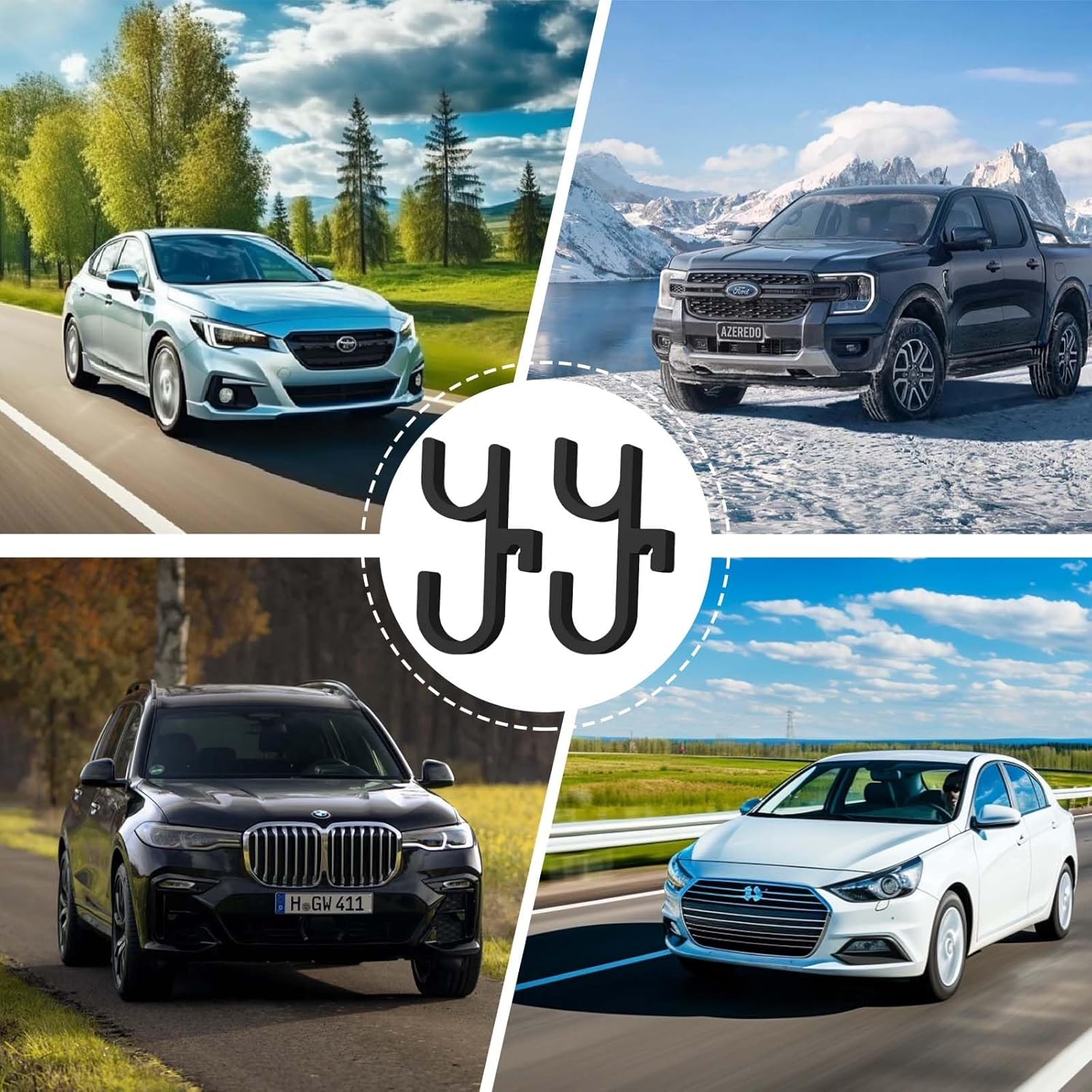 2Pcs Car Umbrella Hook, Multifunctional Car Organizer for Back Seat, Visor, Truck, Boat, Stroller, Wheelchair Accessories, Heavy Duty Non-Slip Auto Hanger image number 4