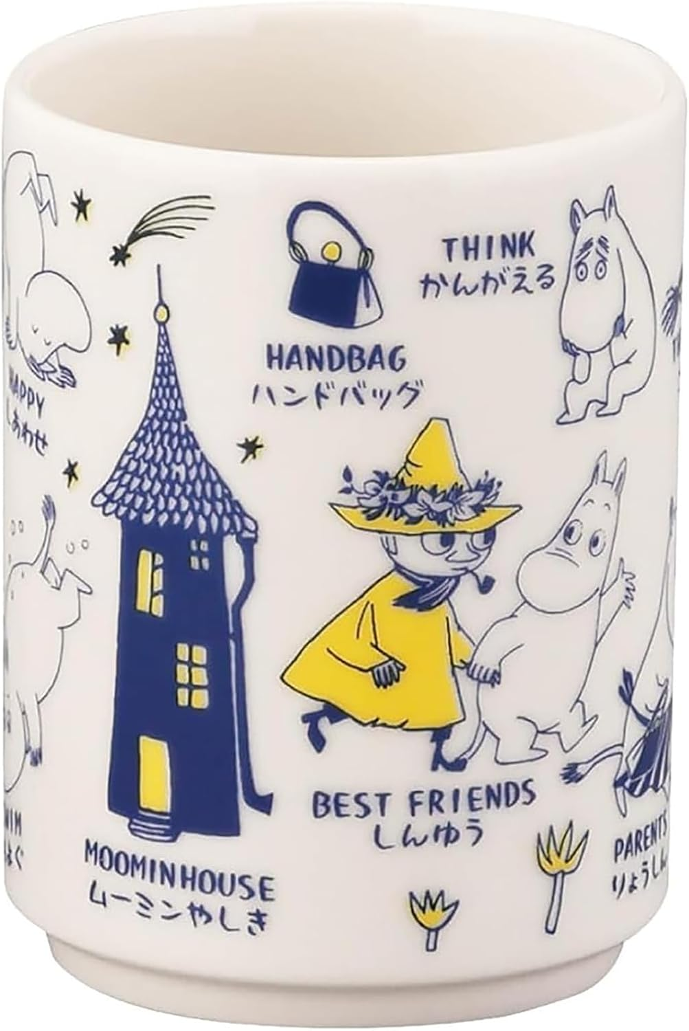 Moomin MM14001-327 AREKORE Sushi Tea Cup, 10.1 Fl Oz (300 Ml), Diameter Approx. 3.1 X 3.9 Inches (8 X 10 Cm), Moomin Women'S Gift, Birthday Tableware, Miscellaneous Goods, White