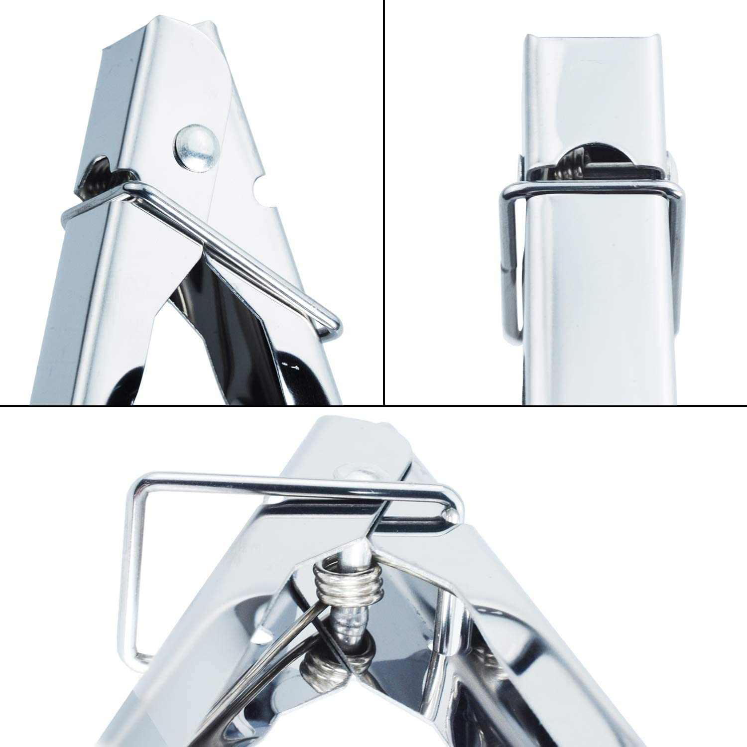 Stainless Steel Serving Tongs Metal Cooking Tongs with Scalloped Gripping Edge Kitchen Tongs (9-Inch 3 Pieces) image number 6