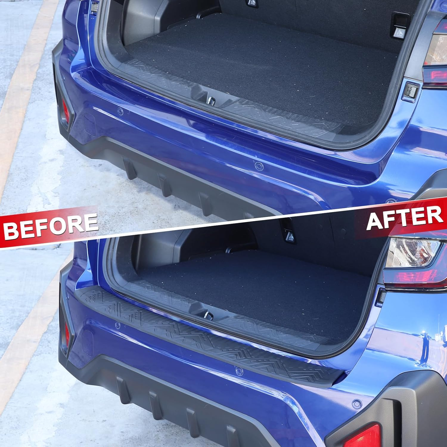 Rear Bumper Protector Compatible with Subaru Crosstrek 2024-2025 Accessories | TPE Tailgate Guard Cover Trim | 1PC Set (2024-2025) image number 6