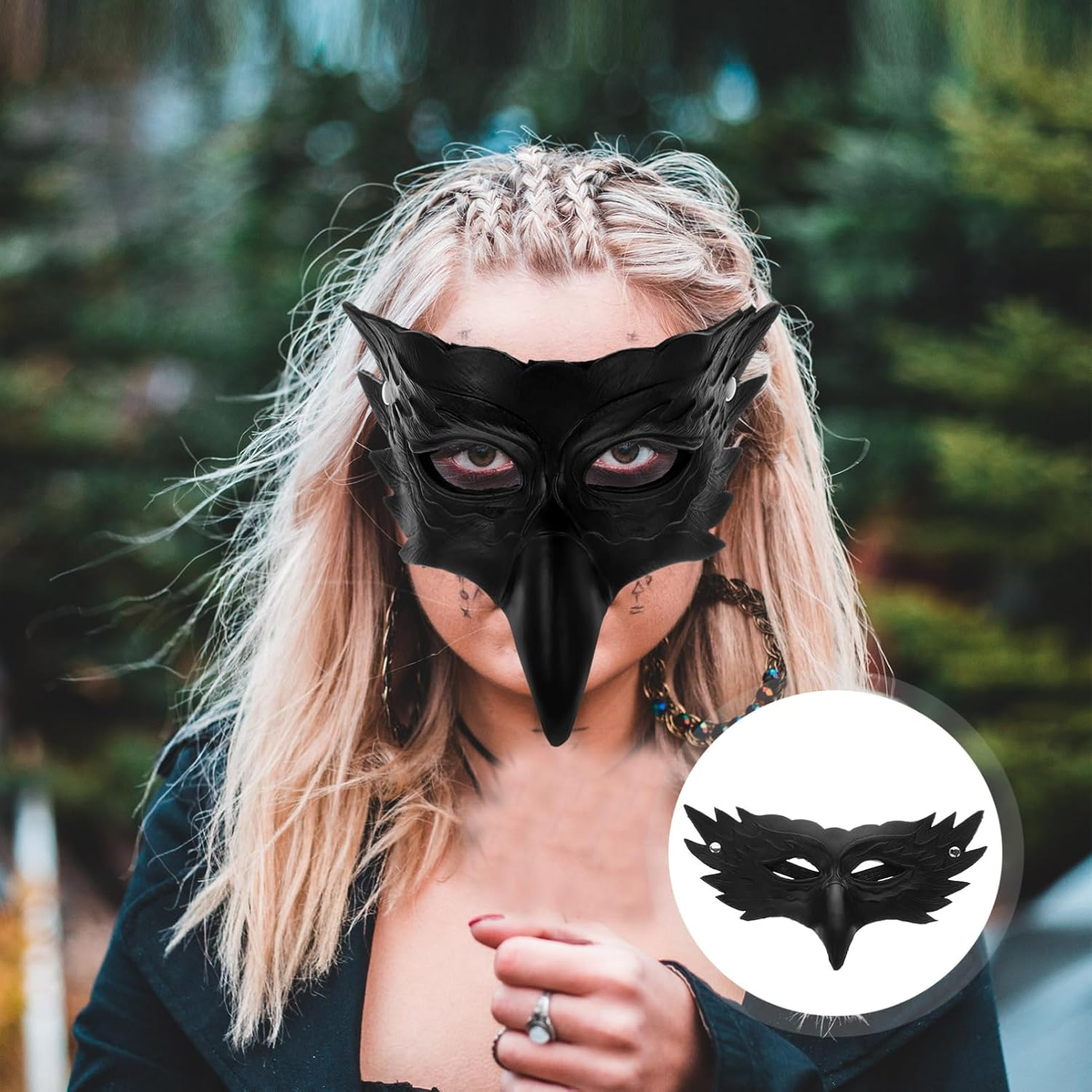 Eagle Mask for Masquerade Carnival and Cosplay Events Pu Lightweight and Comfortable Eagle-Shaped Decorative Mask Elastic Band for Parties and Themed Gatherings image number 5