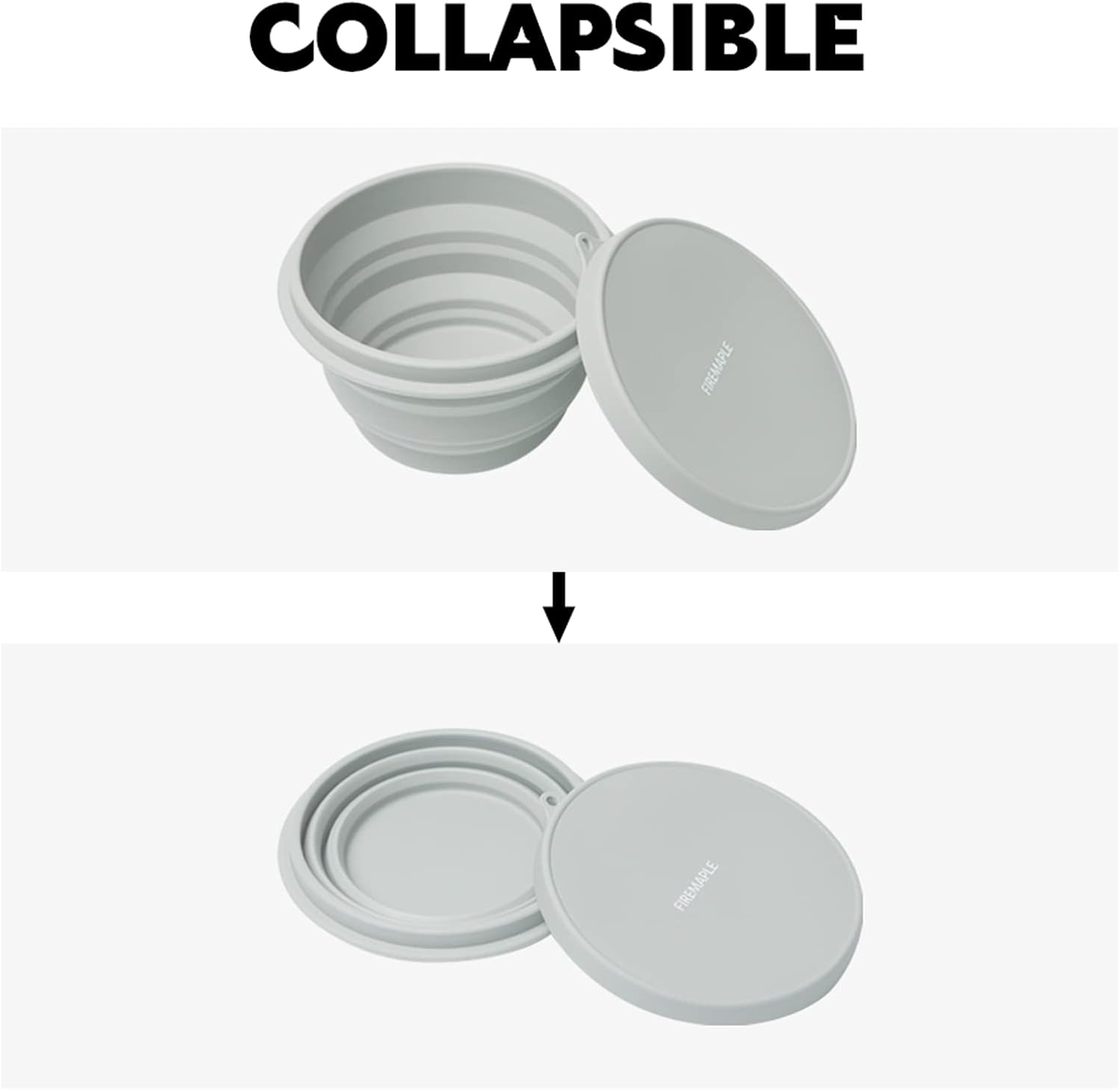 Fire-Maple Collapsible Camping Bowl | Portable Silicone Bowl with Lid | Hot-And-Cold Dinnerware for Backpacking Camping Travel Hiking (1000Ml) image number 5