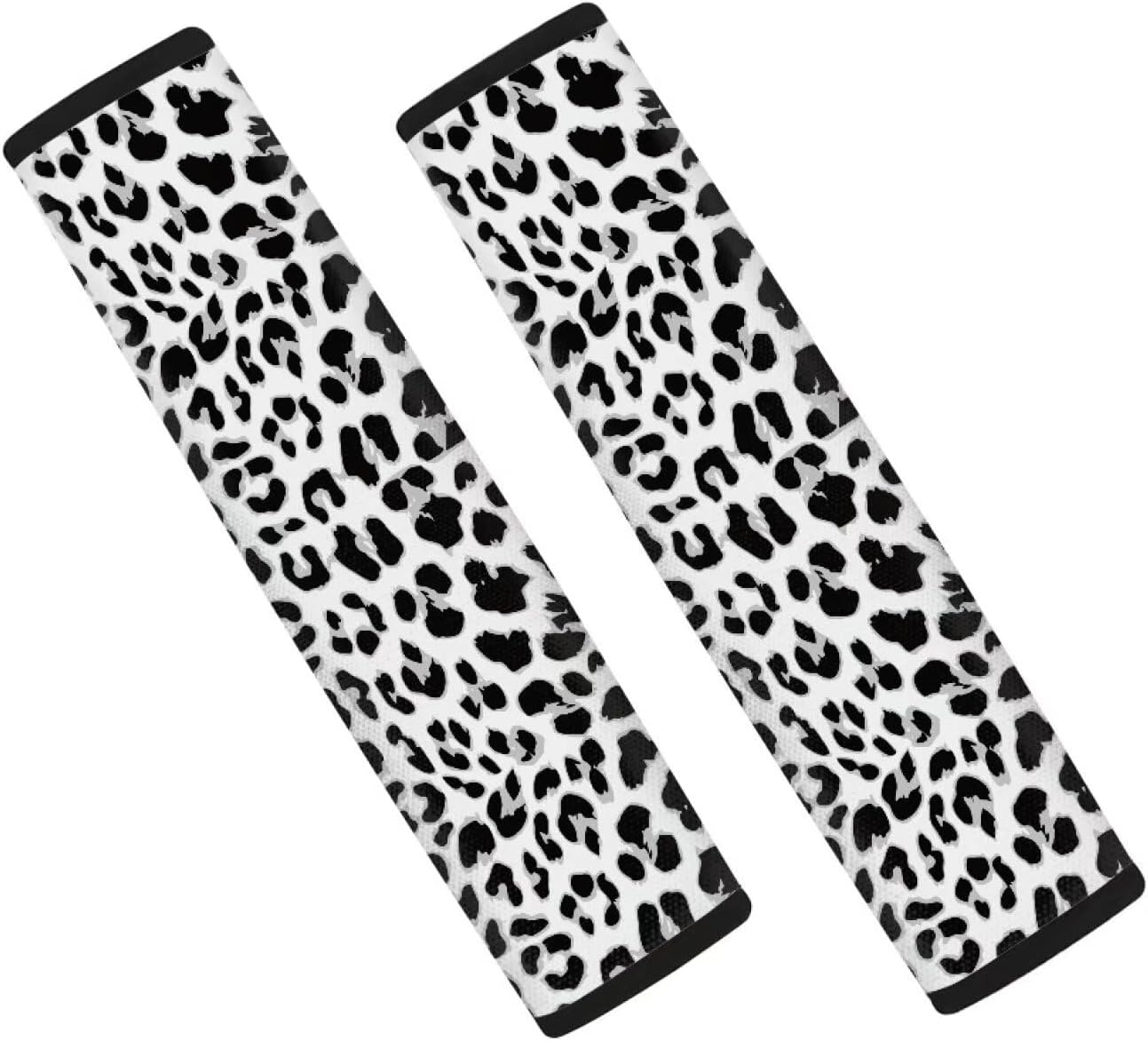 Dolyues Animal Leopard Print Car Seat Belt Cover Seatbelt Pads for Women Adults, All Season Universal Funny Shoulder Strap Padding for Vehicle, SUV, Full Set of 2, Tote Bags Scratchproof