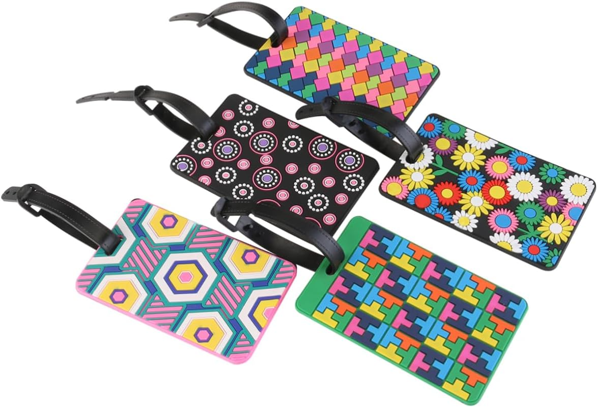 CHILDWEET 5Pcs Travel Baggage Identifiers Luggage Tags Unique Design Quick Access