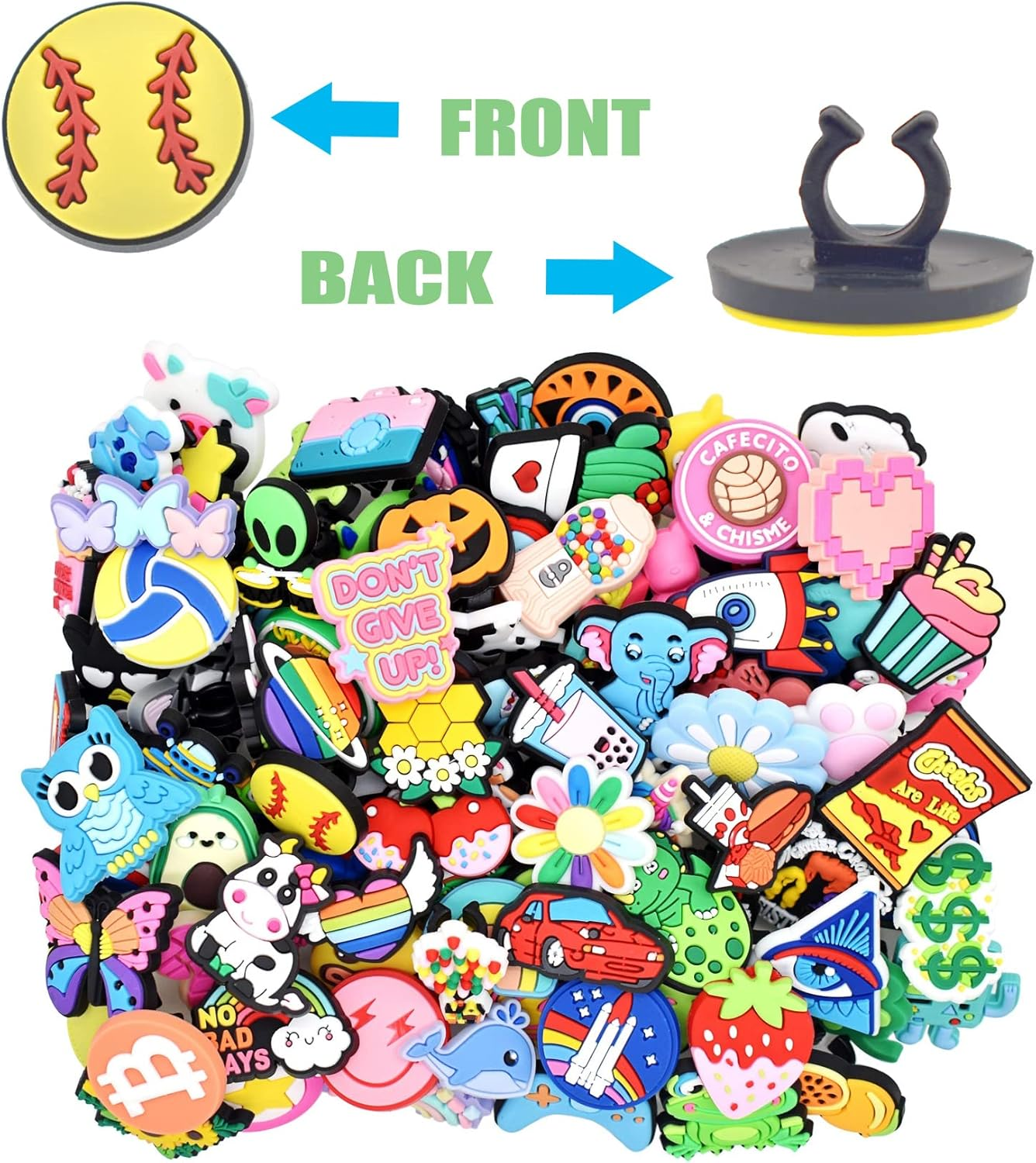 Papacharms Lot Different Pencil Topper Decorations 25/40/55/80/100PCS Random Mixed Cute Pencil Clip Decoration (105) image number 6