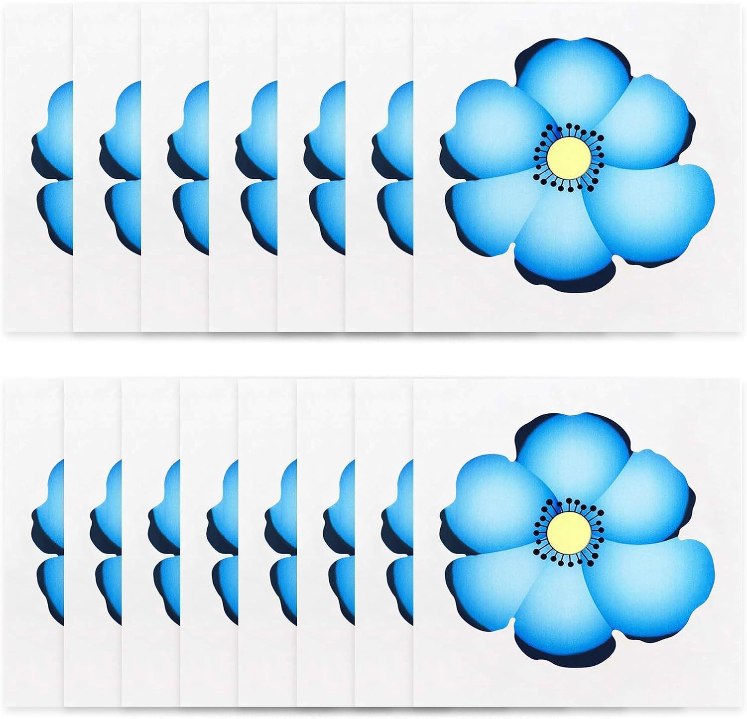 Zalizr 15 Pack Window Fly Paper, Indoor Sticky Fly Tape, Plant Gnat Bug Traps, Sunflower Decoration Design for Fruit Flies, Moths, Mosquitoes