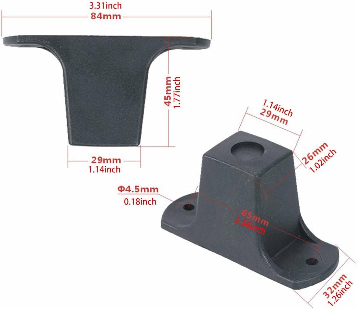 Leeqinersw 4X Rolling Duffle Bag Feet,Foot Stand Multipurpose Upright Luggage Bottom Feet for Wheeled Speaker Accessories, 45Mm Height image number 4