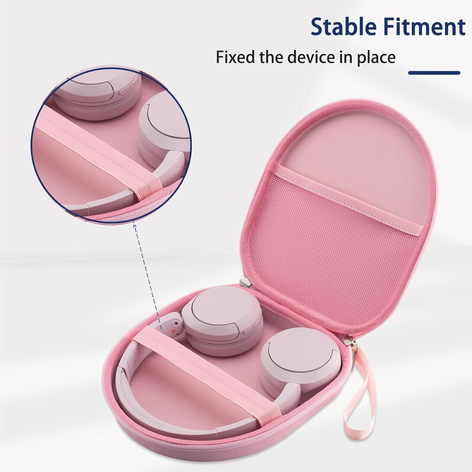 Case Compatible with Tune 520BT 510BT 720BT 770NC 670NC, Sony WH-CH720N WH-CH520 Noise Canceling Wireless Headphones, Portable Travel Headphone Case (Pink) - Purple image number 3