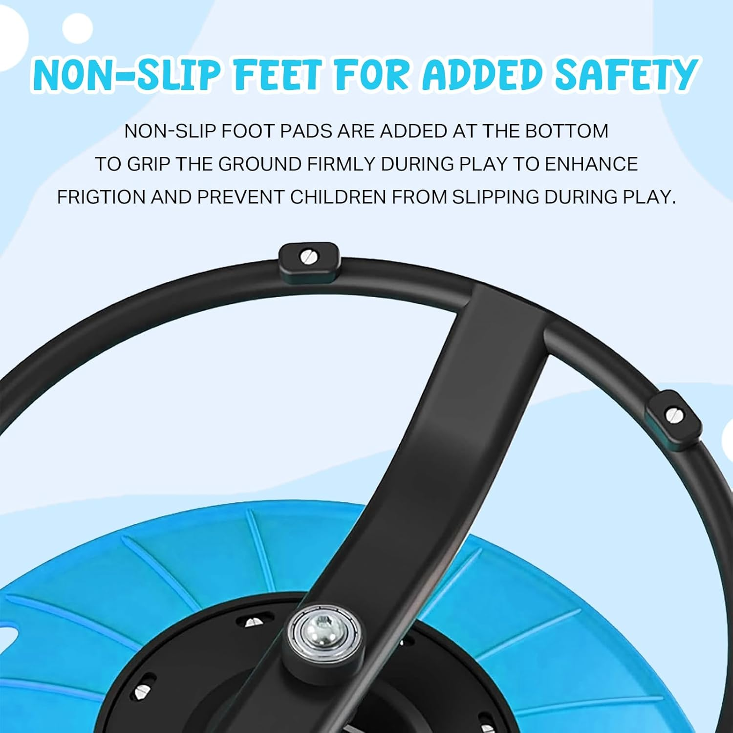 Sensory Swivel Chair, Spinning Chair for Autism Kids with Grips (Blue) image number 4