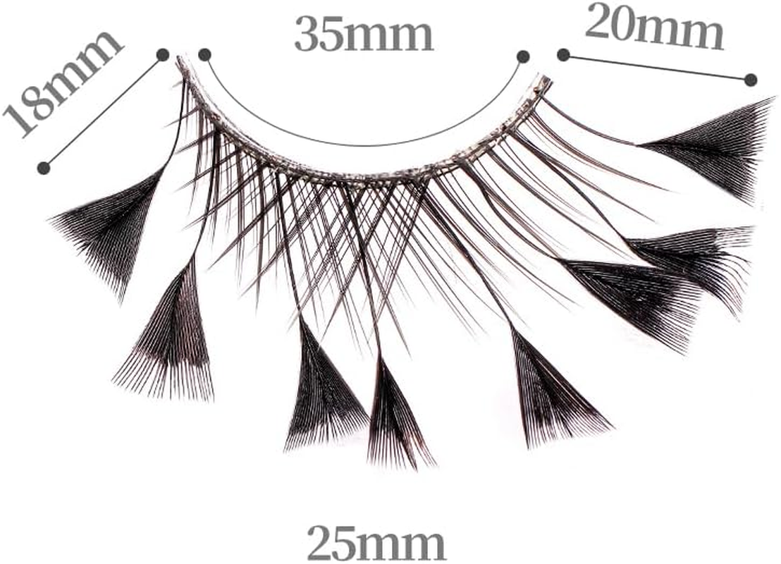 Dorisue Halloween Dramatic Extra Long Feather Lashes - Spider & Firework Inspired Cosplay Eyelashes for Party & Costume Events image number 4