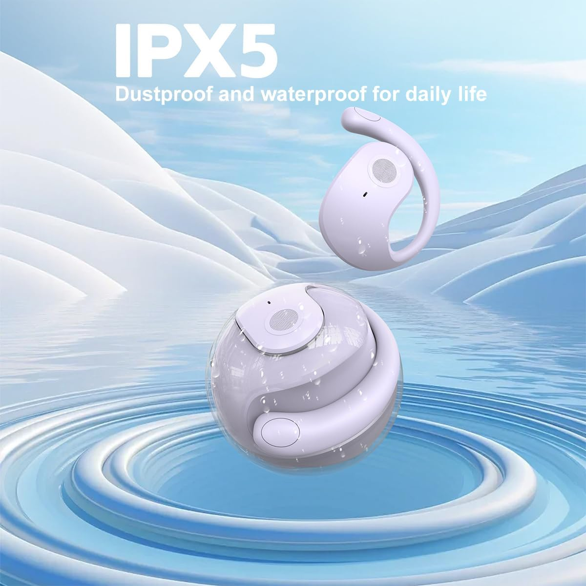 Awaze Earbuds, Awaze Labs X15 Pro Earbuds, Awaze Labs Earbuds, Ipx5 Waterproof Bt 5.4 Ear-Mounted, Awaze Sound Labs, Awaze Noise Canceling Sports Bluetooth Out-Of-Ear Earphones (Black) image number 3