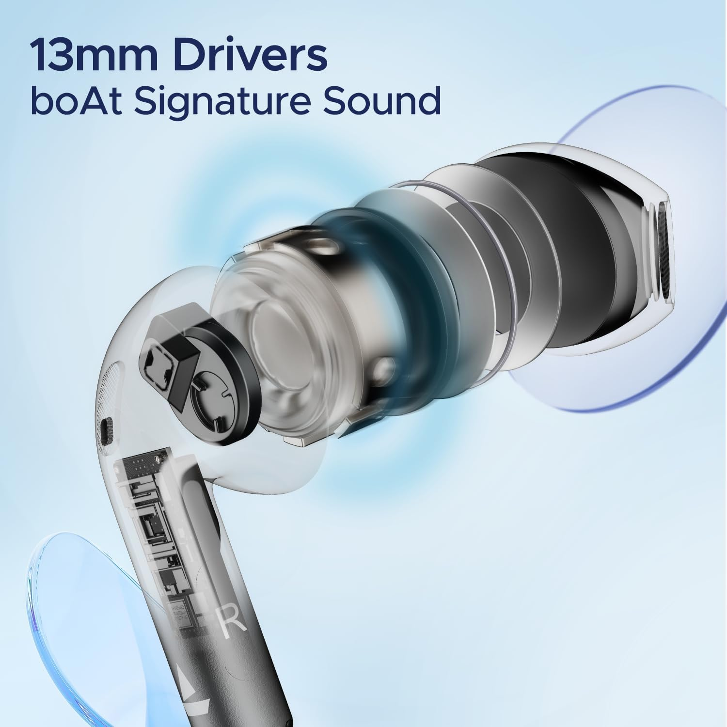 Boat Airdopes Joy 35 Hour Battery, Fast Charge, IWP Technology, Low Latency, 2 Microphones Enx, Type-C Port, Bluetooth Earbuds V5.3, Wireless TWS Earbuds with Microphone (Deep Black) image number 6