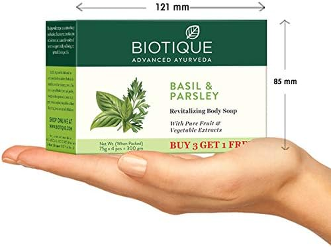 Biotique Biobasil and Parsley Pack of 2(2 * 75Gram) image number 2