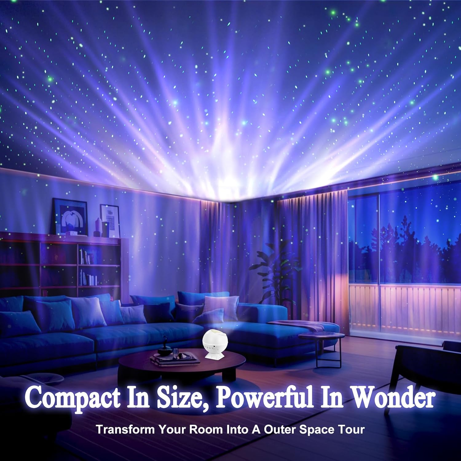 Galaxy Star Projector with 162 Lighting Modes & Remote Control - Aurora Nebula Night Light for Bedroom, 360 Degree Magnetic Base, Kids Adults Home Theater Game Room Decor image number 1
