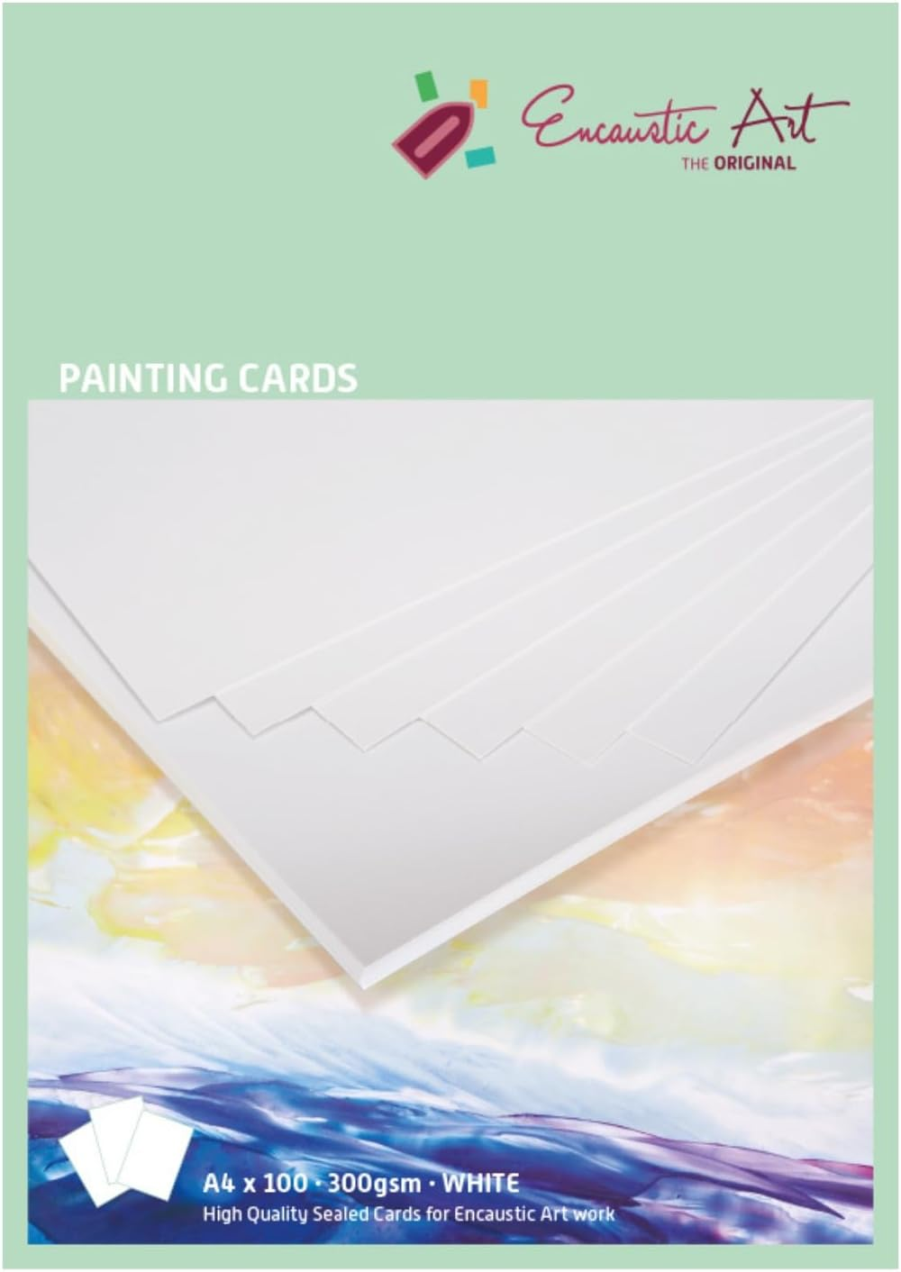 Encaustic Art A4 Hot Wax Painting Cards, White (100 Sheets) image number 2
