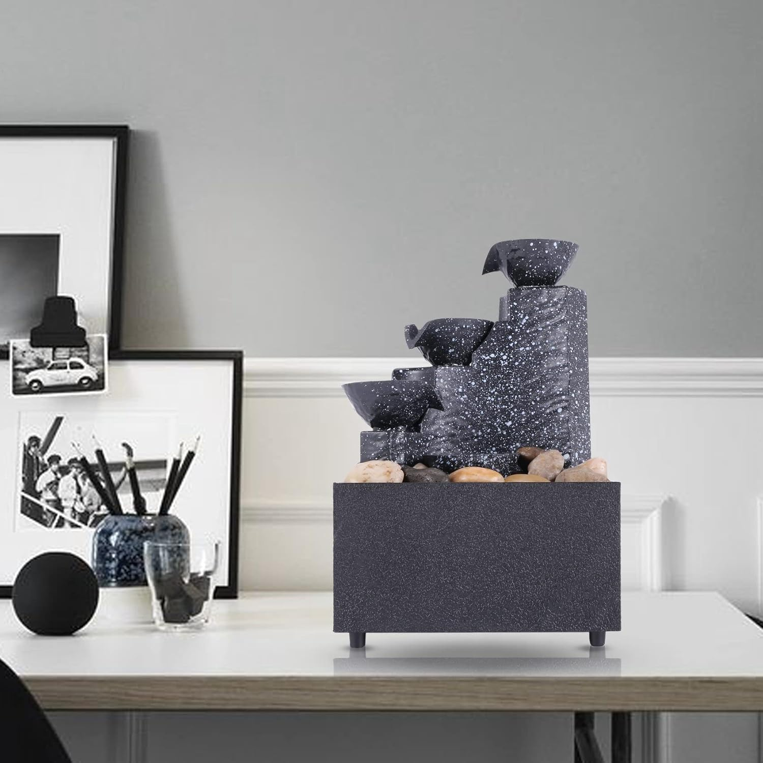 Home Office Desktop Small Fountain Lucky Flowing Water Ornaments Landscape Decoration Gifts image number 2