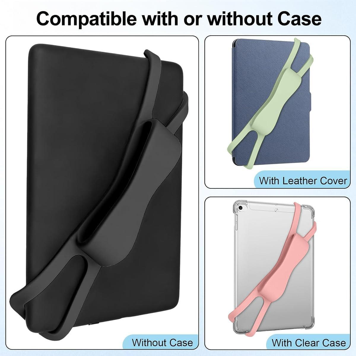 T Tersely 2025 Update Hand Strap for Kindle Paperwhite/Oasis (2018-2024),For Kobo Colour/Libra/Clara or Other E-Book, 6-8" Phones and Tablets, High-Elasticity, Non-Slip, Easy to Remove image number 2