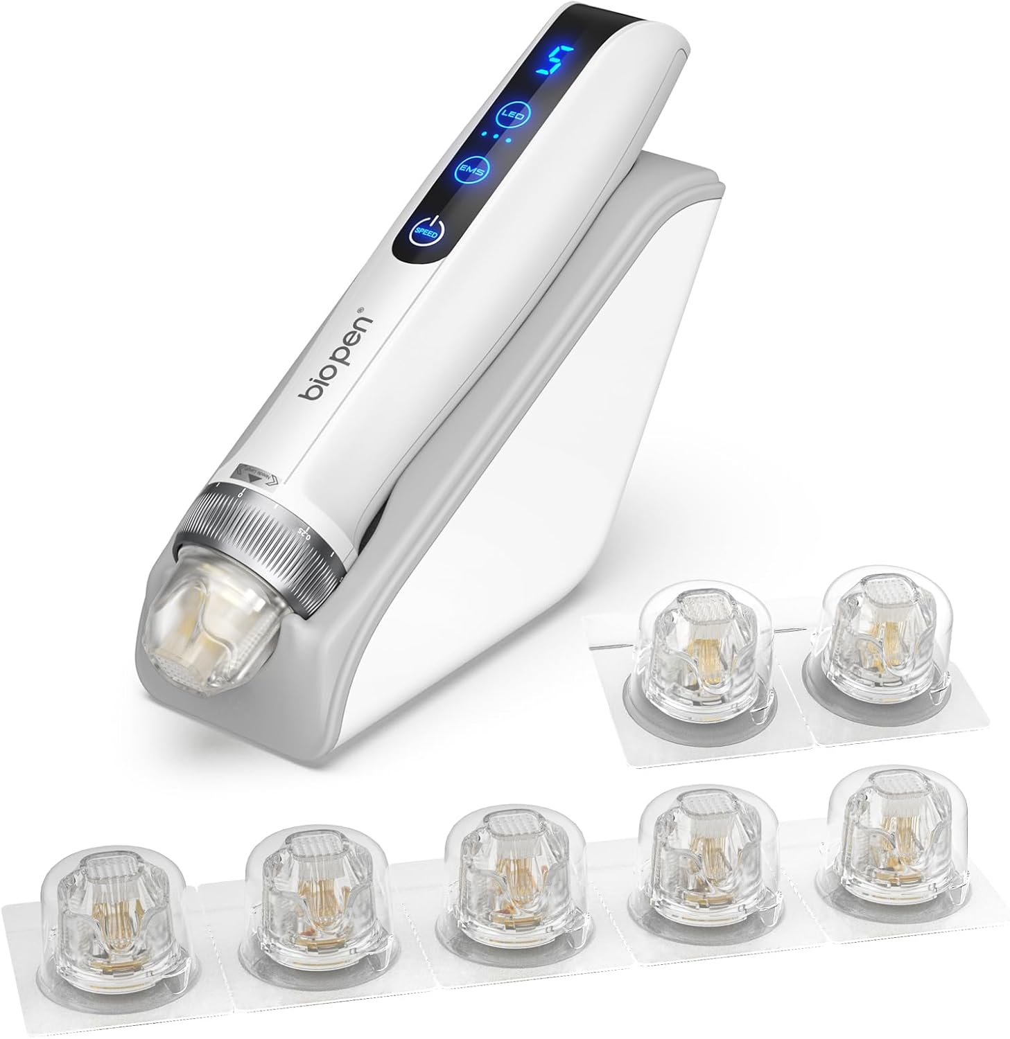 Pen Microneedling Bio-Q2 Professional Wireless Derma a Carica Automatica - Amazing Skin Pen per Viso E Corpo Con 6 Cartucce Da 0.25 Mm (2 X 9 Pin + 2 X 25 Pin + 2 X 14 Pin) image number 4