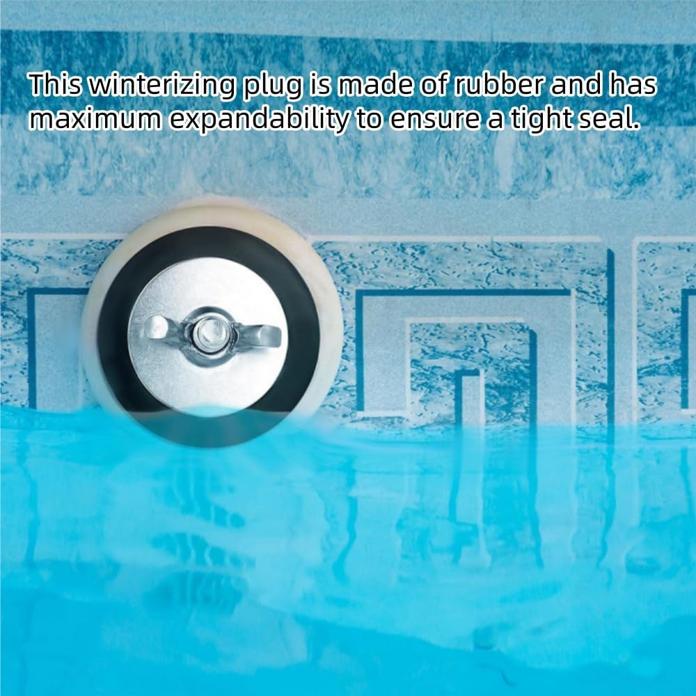 Ljxyloog 4 Pcs Rubber Expansion Winterizing Plug,Swimming Pool Rubber Plug,For Anti-Freezing of Swimming Pool Pipes,Winter for Kitchens,Bathrooms image number 3