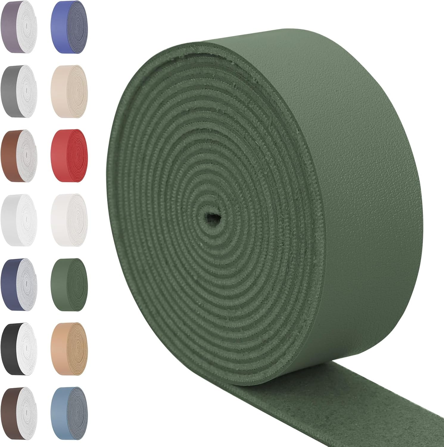 Swpeet Light Camel 1 Inch Wide 80 Inches Leather Strap, Single Sided Full Grain Leather Strips Cord String, Long Flat Belt Strips Ideal for DIY Craft Projects, Clothing, Jewelry, Wrapping