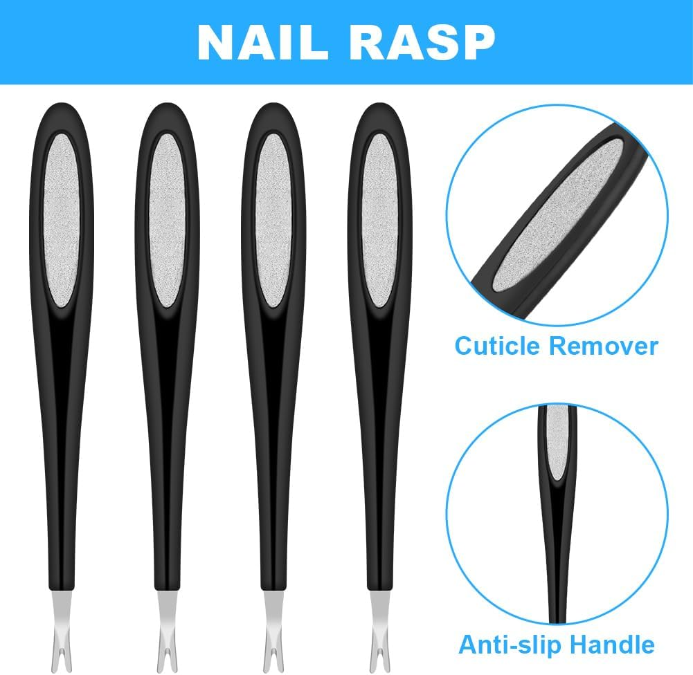 Alaoo Cuticle Pusher with Fork, 2 in 1 Stainless Steel Metal Spatula, Cuticle Pusher, 4 Pieces Cuticle Fork with Nails, Professional Nail Pusher Pusher for Processing Cuticles, Manicures, Pedicures image number 6