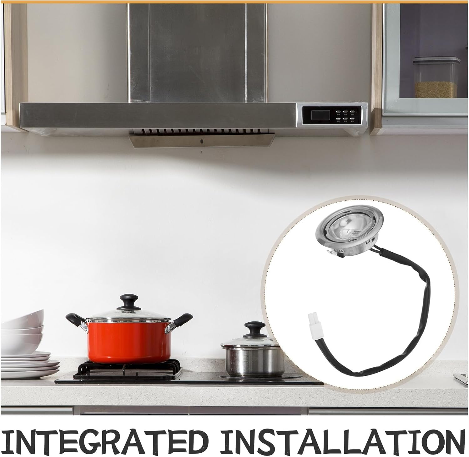 COHEALI 2Pcs Range Hood Light: round Led Bulbs for Range Hood Light Replacement 12V Kitchen over Stove Lighting for Home Hotel and Restaurants image number 4