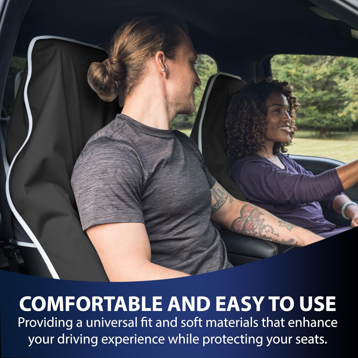 Dri Seats Waterproof Seat Cover - Protect Your Seats Free after the Gym, Runs, Swimming, Biking, Yoga, Surfing & Beach Trips - Black image number 6