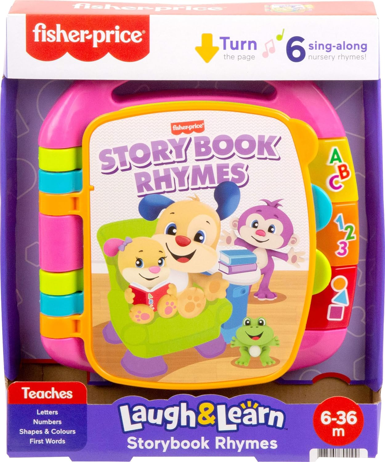 Fisher-Price Laugh & Learn Storybook Rhymes, Collection of Musical Baby Toy Books ​With Lights (Styles May Vary) image number 5