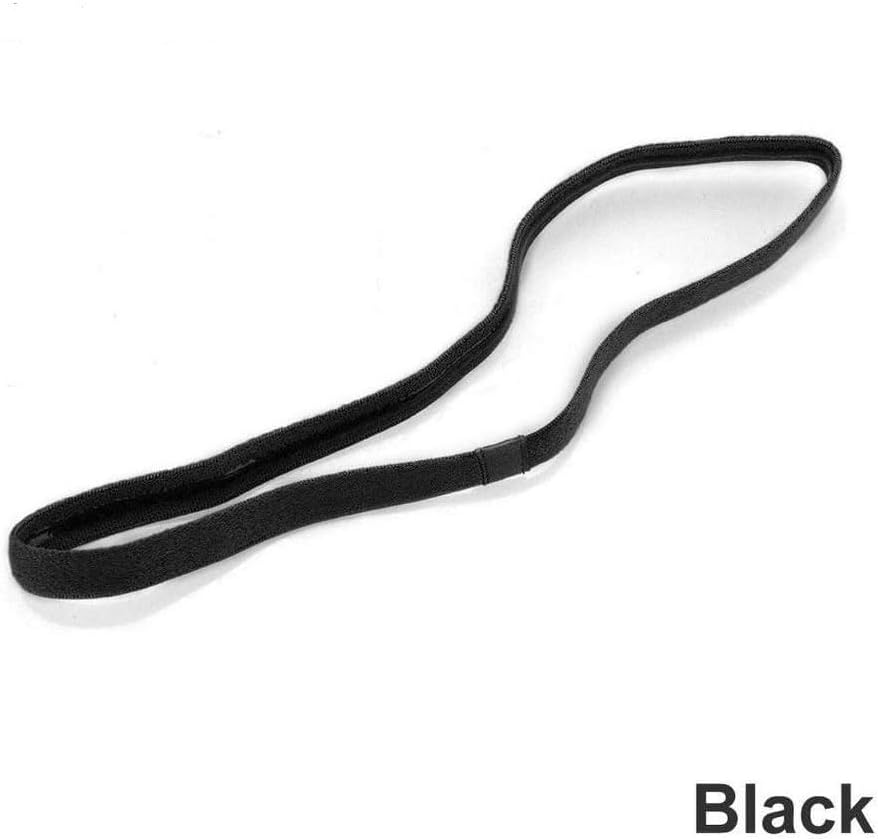 CJESLNA 3Pcs Non-Slip Thin Black Elastic Sports Headbands Yoga Head Band Sweatband Sweat Band for Men and Women Football Basketball Soccer Tennis image number 1
