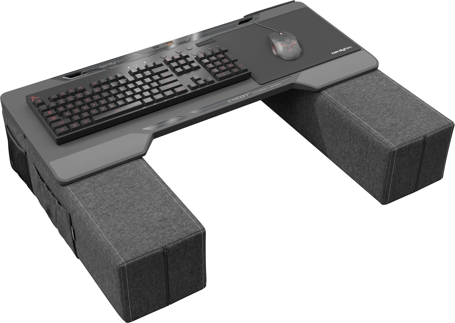 Couchmaster CYCON&sup2; Fusion Grey &ndash; Ergonomic Gaming Lapdesk for Couch and Bed &ndash; USB Hub Gaming Lapboard &ndash; Large & Stable (For PC, PS4/5, Xbox One/Series X, Laptops) image number 5