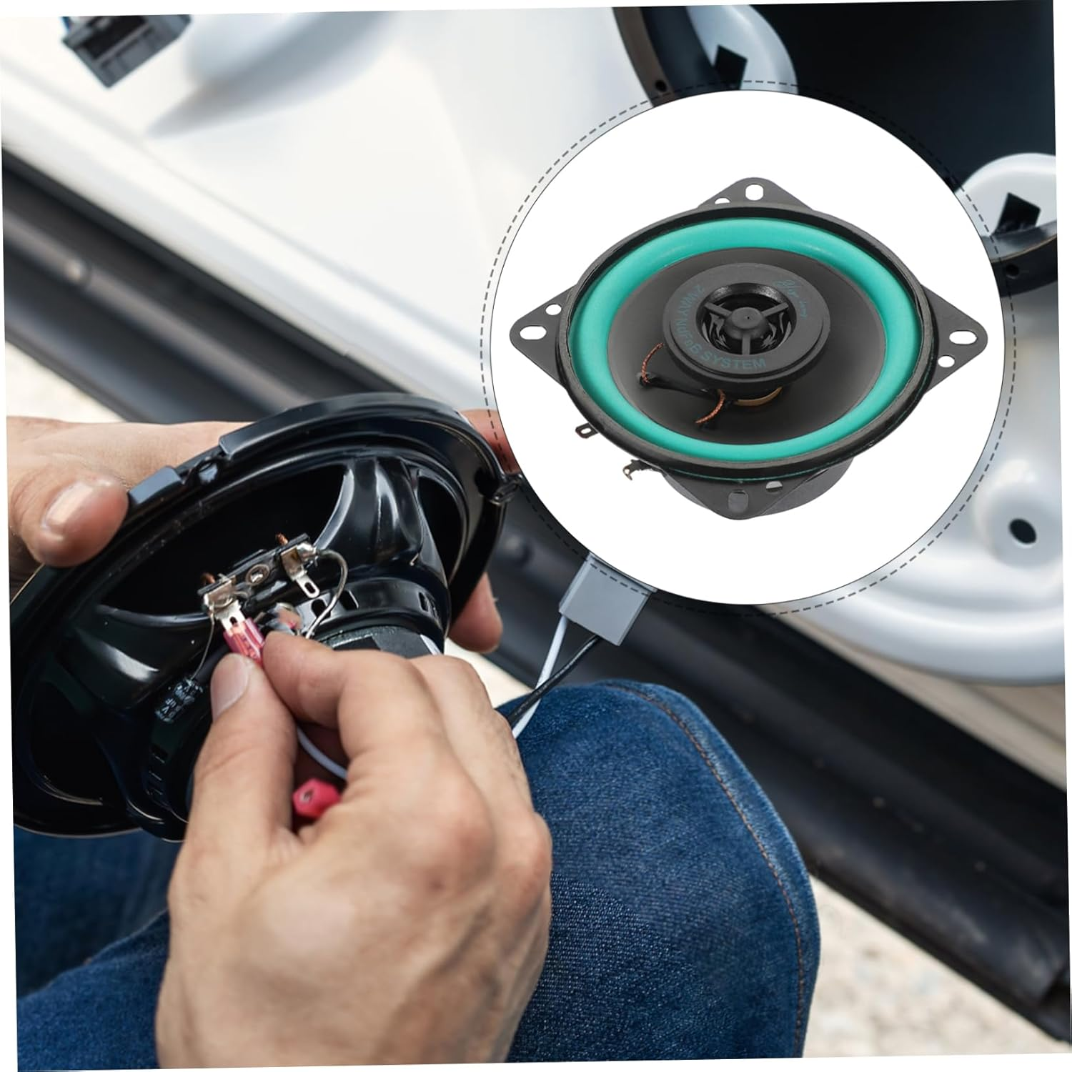 GANAZONO 4-Inch Car Audio Speaker Shallow Mount Midrange Speaker for Vehicle Door Installation 4 Ohm Loudspeaker image number 1