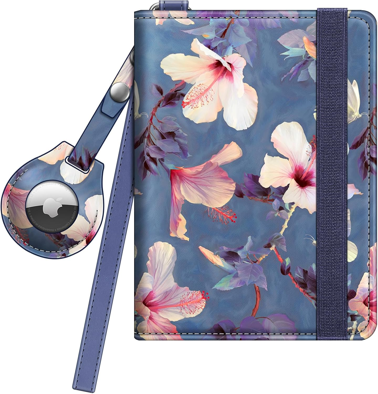 Fintie Passport Holder with Airtag Holder, Slim Travel Wallet RFID Blocking Passport Cover Protector Essentials with Credit Card Slots for Women/Men, Black, Classic