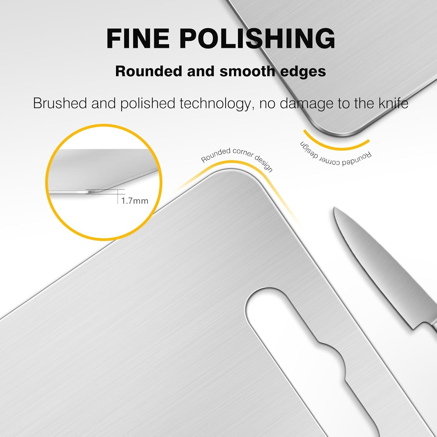 GNEL Titanium Cutting Board for Kitchen, Cutting Board Double Sided Food Grade, Chopping Boards with Handle, Dishwasher Safe, Cutting Boards for Meats, Fruits, Vegetables (12 * 9In) image number 4