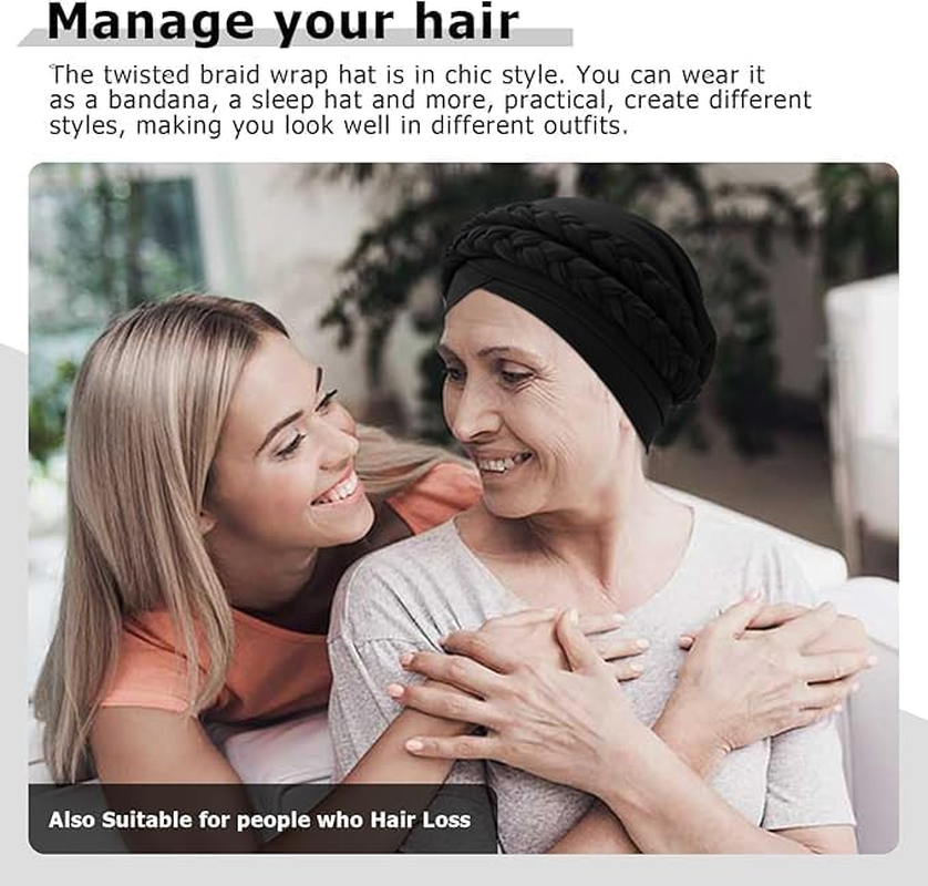 Turbans for Women Pre-Tied Head Scarf for Women'S Hair Wraps Cover Beanie Cap Headwear for Women image number 2