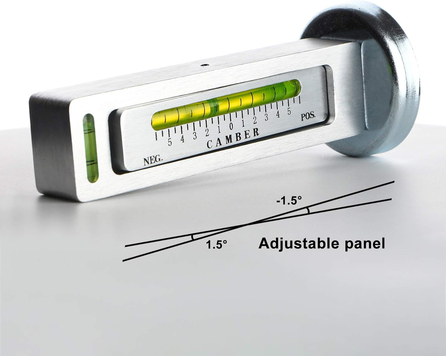 Toolwiz Universal Adjustable Magnetic Gauge Tool Camber Castor Strut Wheel Alignment for Car Truck RV Tire Repair image number 3