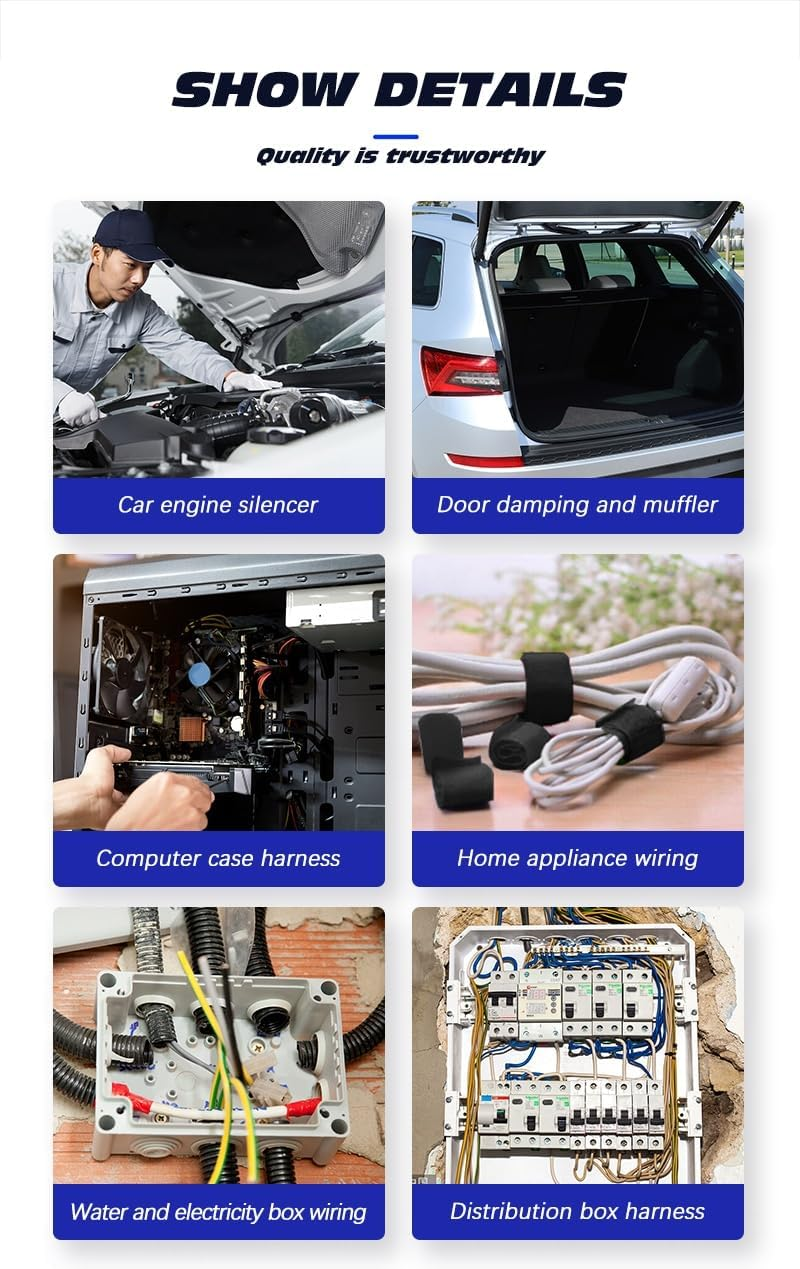 15M 9/15/19/25MM Heat-Resistant Adhesive Cloth Fabric Tape for Automotive Cable Tape Harness Wiring Loom Electrical Heat Tape (Color : 15M, Size : 15Mm)