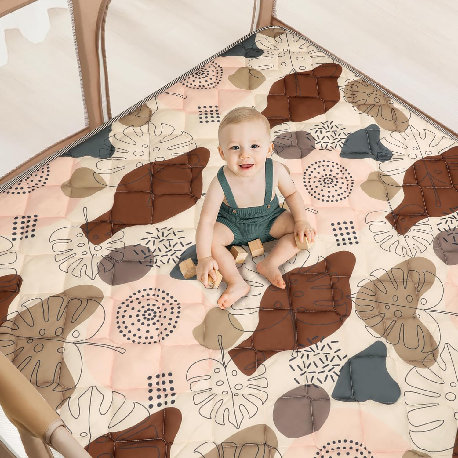 Baby Play Mat for Floor, 200&times;180Cm Play Mats for Playpen, Thicken Soft Padding Playmats for Babies,