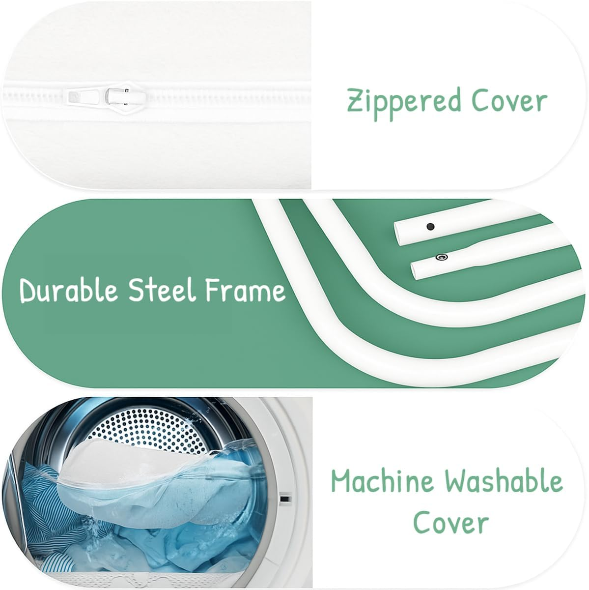 Foldable Cat Hammock for Window, Cat Window Perch with Removable Soft Cover, Cordless Cat Window Hammock for Large Cats, Machine Washable Cat Bed Cover and Solid Metal Frame(White Cushion Bed) image number 1