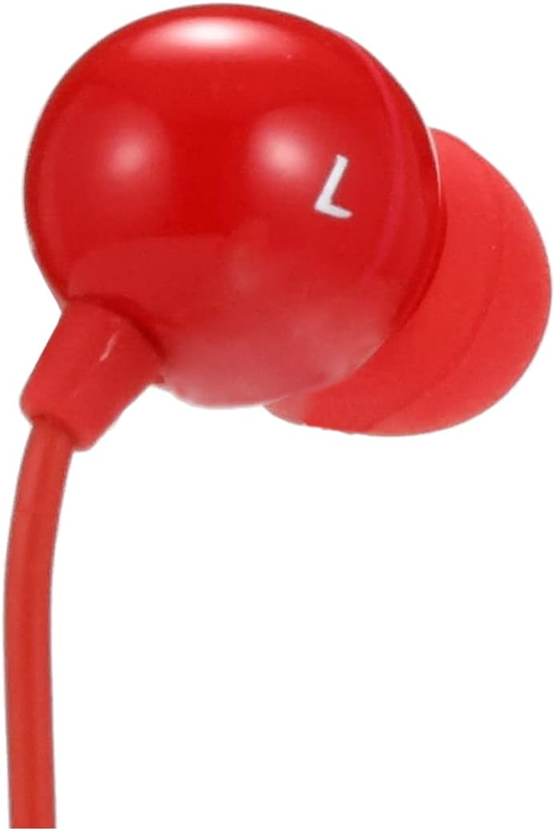 Sanwa Supply MM-HP117R Stereo Earphones (Red) - Black image number 2