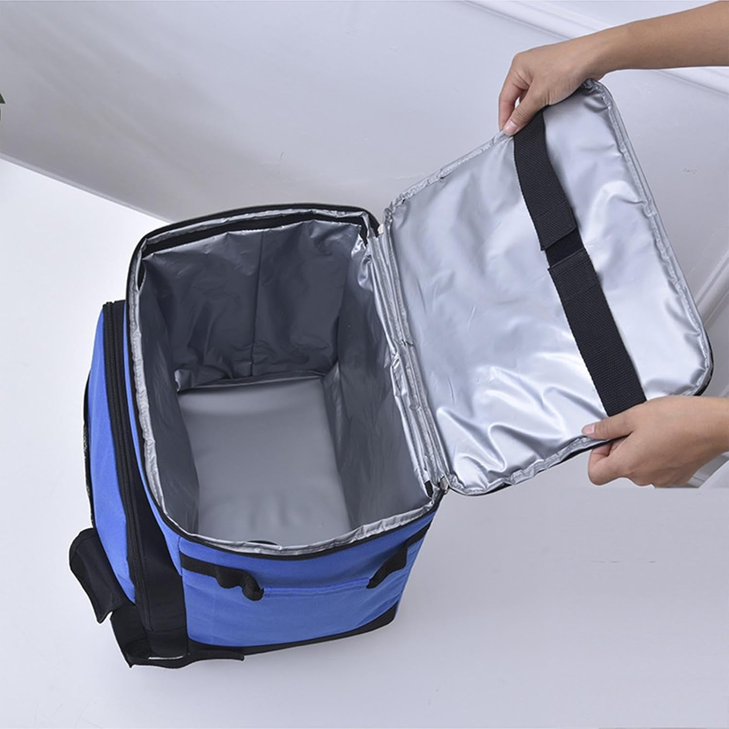 Perfk Rolling Cooler Cart, Cooler Bag Insulated Waterproof Portable Leakproof Wheeled Cooler Collapsible Cool Bag for Beach Summer Cars Travel Home image number 4