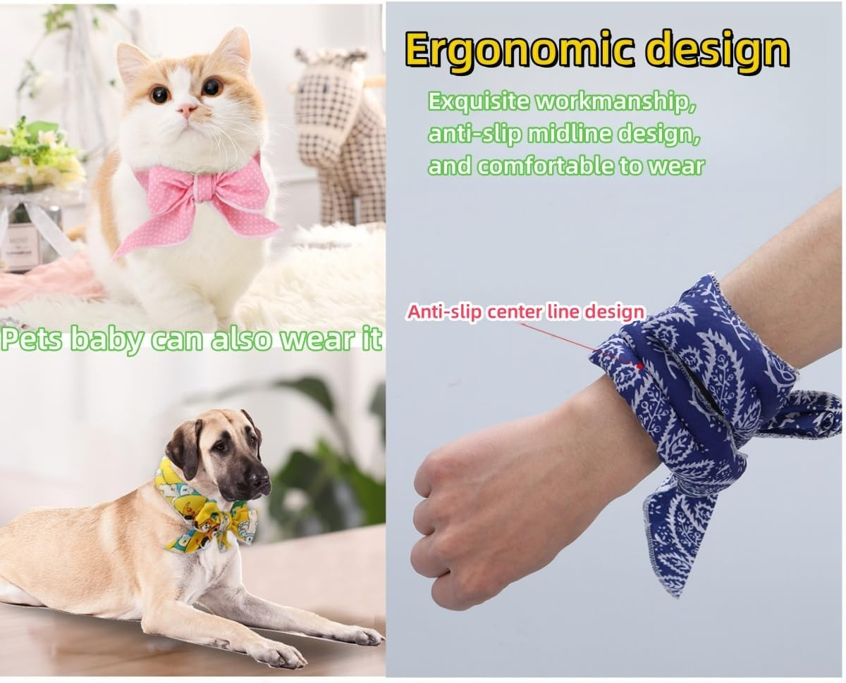 Jindizi 5 Pack Cooling Neck Wraps for Women & Men, Ice Cooling Scarf Bandana with Water Soaking Technology, Reusable Neck Wrap & Headband for Hiking, Camping, Outdoor & Hot Summer