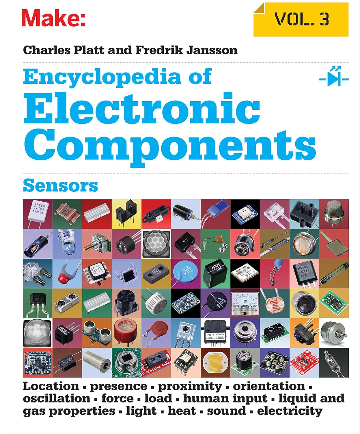 Encyclopedia of Electronic Components V3: Sensors for Location, Presence, Proximity, Orientation, Oscillation, Force, Load, Human Input, Liquid and ... Light, Heat, Sound, and Electricity: Volume 3
