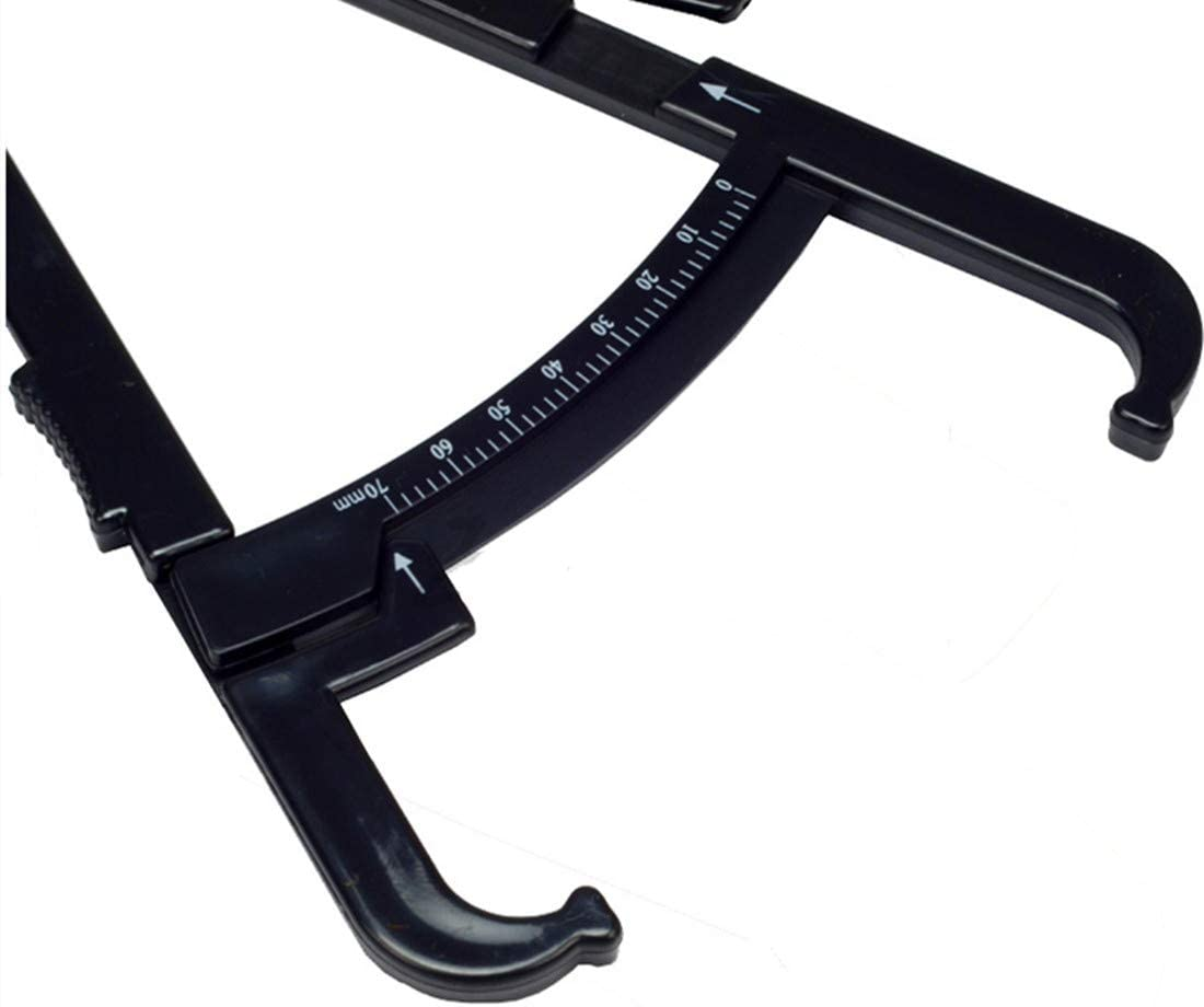 Hemeraphit Personal Body Fat Tester Body Calculator Caliper Fitness Clip Fat Measurement Tool with Slim Chart Keep and Skinfold Test Instrument