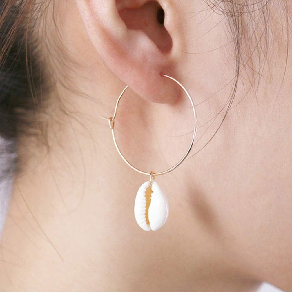 KESYOO 40Pcs 15X22Mm Cowrie Shells for Jewelry Making - Irregular Beach Charms, Crafts DIY Ocean Pendants for Earring, Bracelet, Necklace image number 4